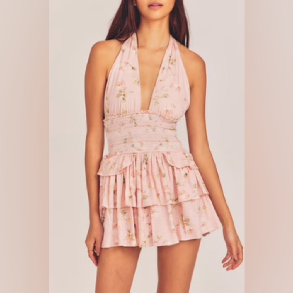 LOVESHACKFANCY CLASSIC HALTER DRESS
